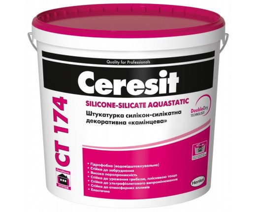 Декоративна силікон-силікатна штукатурка Ceresit СТ 174